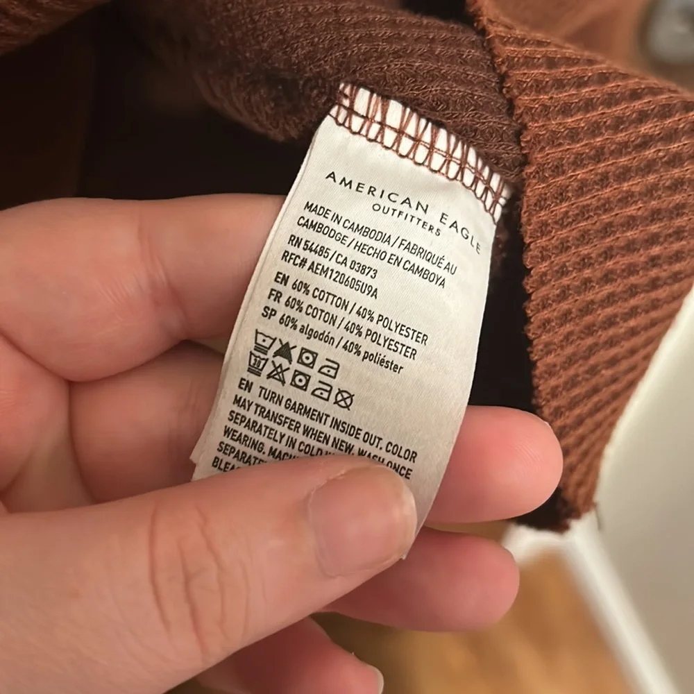 NWOT American Eagle Waffle Long Sleeve - Picture 5 of 6